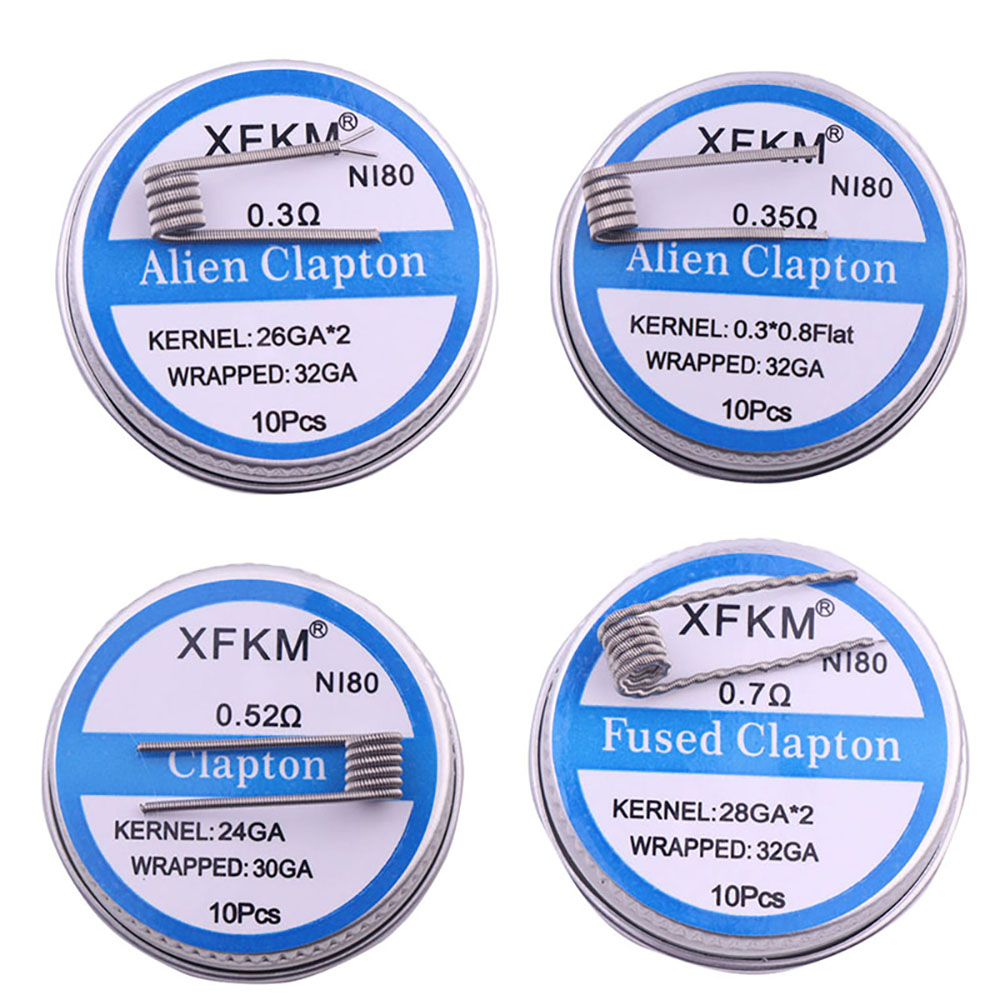Clapton Wire Pre Built - ขดลวดแคลแพด3มม. เส้นผ่านศูนย์กลางด้านในที่สร้างขึ้นมาใหม่ขดลวดขดลวดความร้อนที่สร้างขึ้นล่วงหน้าผสม NI80บิดของขวัญปาร์ตี้ลวดความร้อน