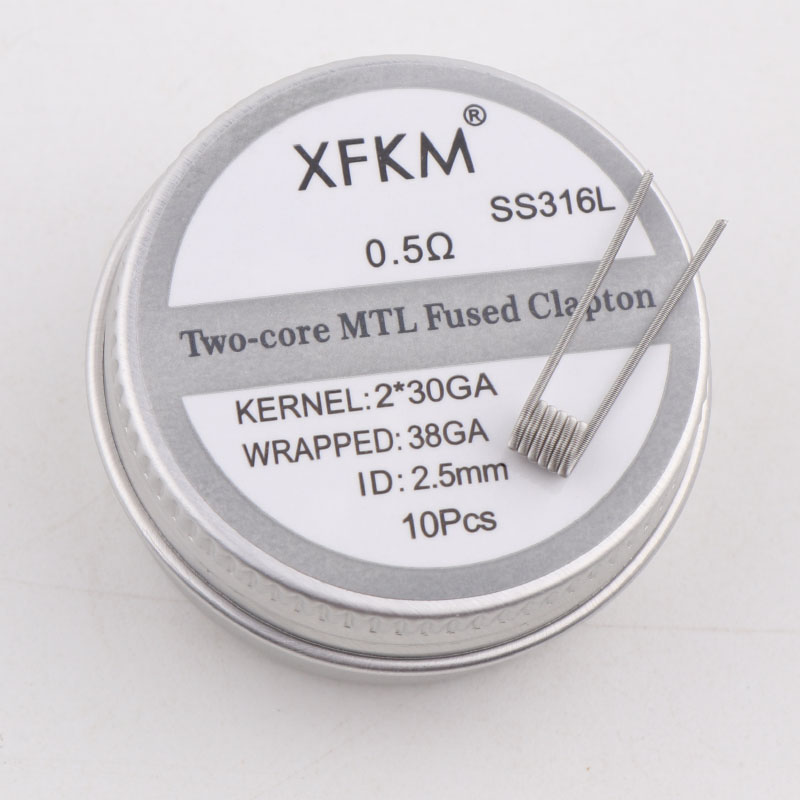 Clapton Wire Pre Built - ใหม่ XFKM 10 ชิ้น/กล่อง NI80/A1/SS316L MTL